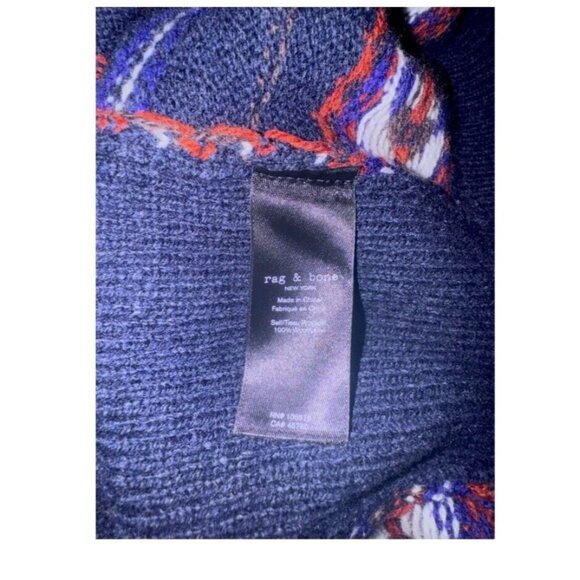 Rag & Bone Mens Multi Wesley Fair Isle Wool Crewneck Sweater Size XL NWOT - Picture 5 of 5